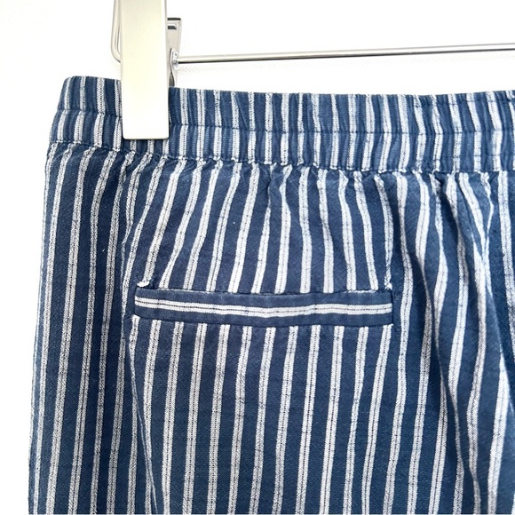 Marine Layer Allison Ankle Pant Stripe Trouser Euro Coastal Blue Size Medium - Picture 9 of 16